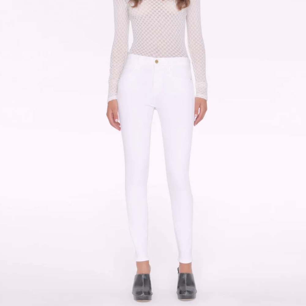 Frame Jeans - Le Skinny De Jeanne Crop in White - size 25